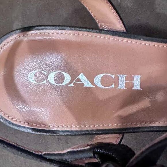 Coach Melodie T-strap Heeled Sandal Size 8.5 - Picture 7 of 9